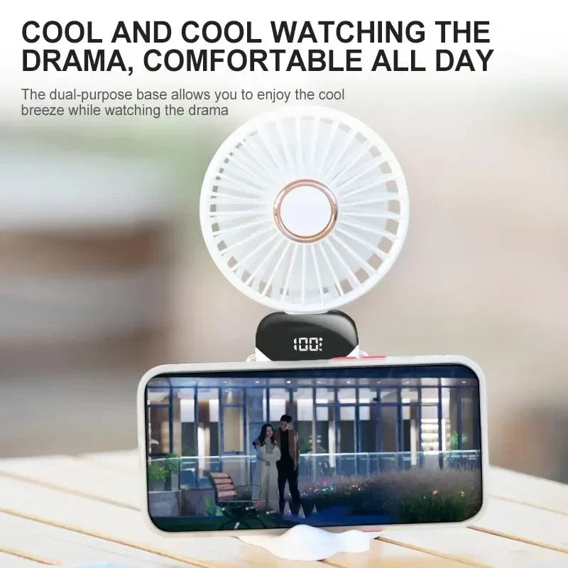 Portable Handheld Folding Fan – Foldable Personal Fan with Adjustable Speed