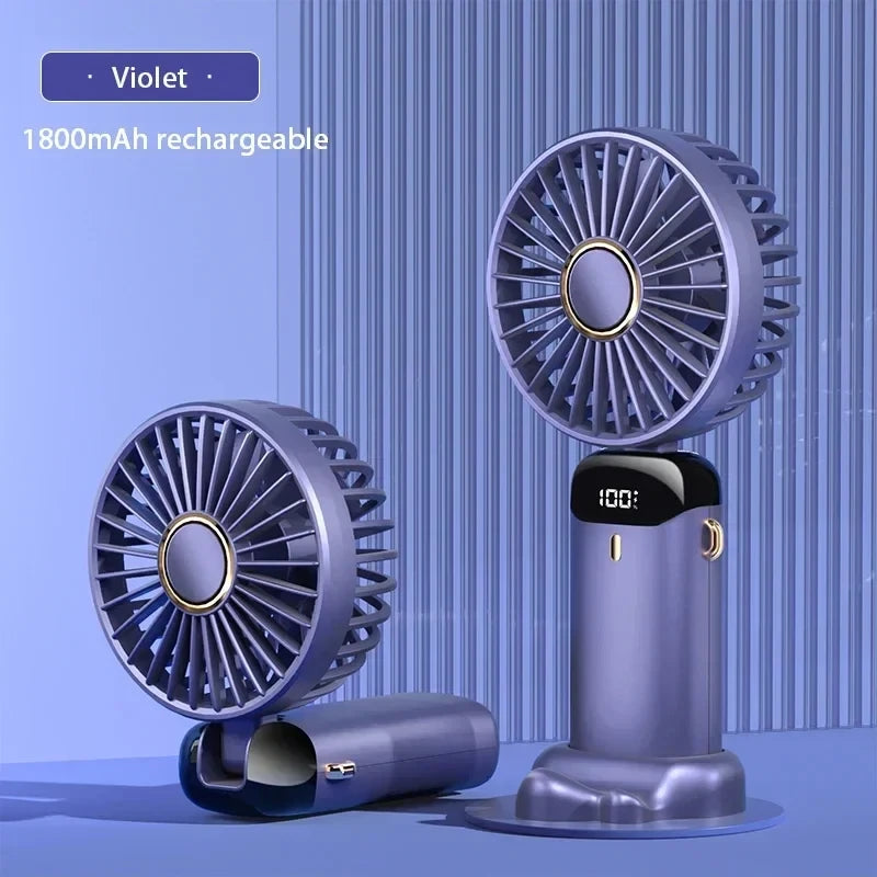 Portable Handheld Folding Fan – Foldable Personal Fan with Adjustable Speed