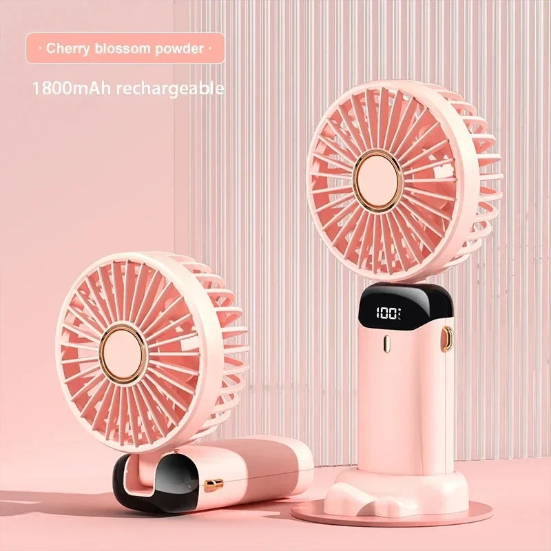 Portable Handheld Folding Fan – Foldable Personal Fan with Adjustable Speed