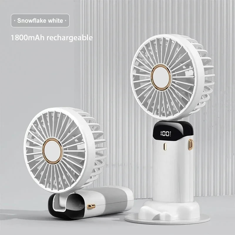 Portable Handheld Folding Fan – Foldable Personal Fan with Adjustable Speed