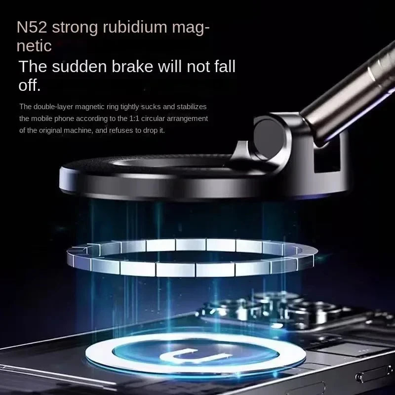 Magnetic Foldable Car Phone Holder – 360° Adjustable Dashboard & Vent Mount