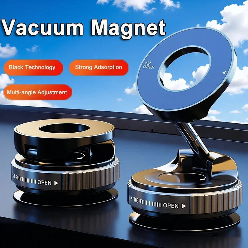 Magnetic Foldable Car Phone Holder – 360° Adjustable Dashboard & Vent Mount